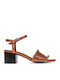 Leather Sandals Tabac Brown