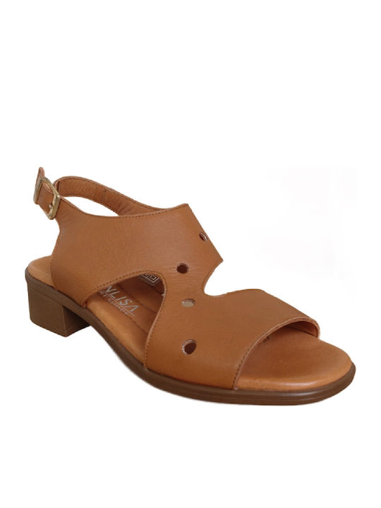 Manlisa Leather Sandals Anatomic Tabac Brown