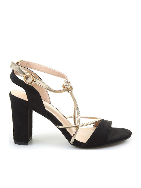Fshoes Suede Πέδιλα Μαύρα