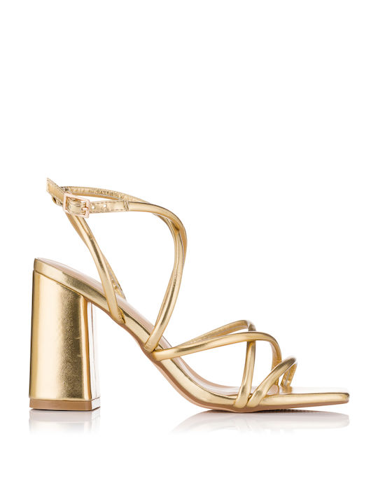 Mia Leather Women's Sandals Gold