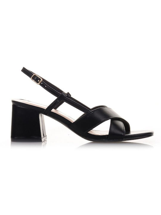 About Basics Damen Sandalen mit Chunky mittlerem Absatz in Schwarz Farbe