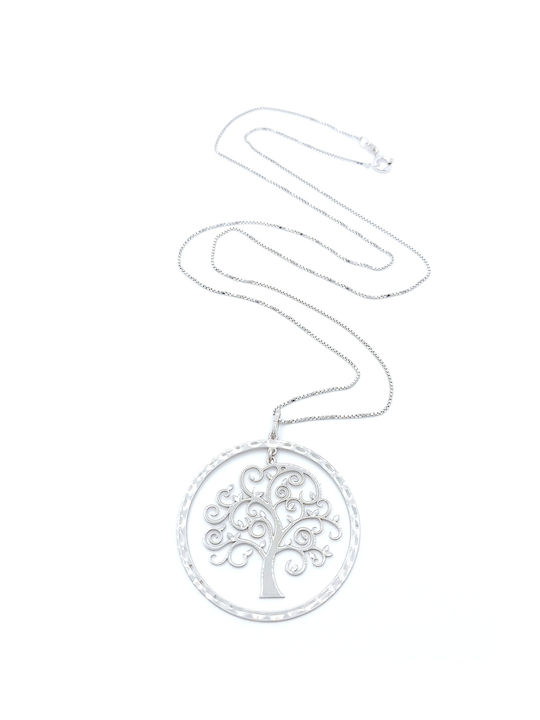 PS Silver Necklace Tree from Silver with Diamond