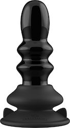 Chrystalino Anal Plug with Wireless Functionality and Vibration Black