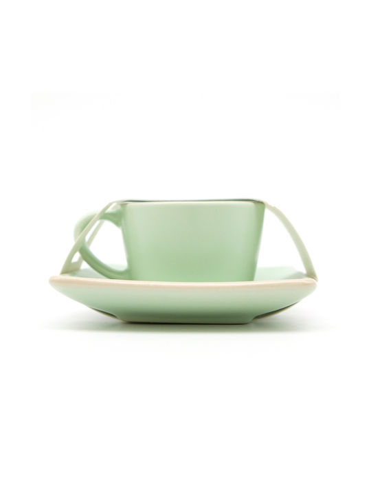 Ceramic Espresso Cup Set 75ml Green