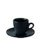 Ceramic Espresso Cup Set 70ml Black 6pcs