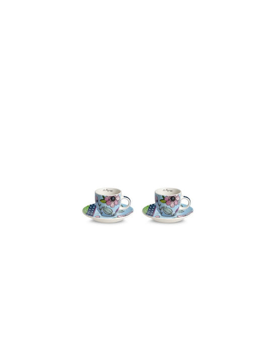 Porcelain Espresso Cup Set Blue 214018