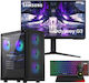 Vengeance Fury-X1 Samsung Odyssey G32A VA Gaming Monitor 24 Gaming Desktop Computer Ryzen 5-5500 16GB DDR4 512GB SSD GeForce RTX 4060 No Operating System and Samsung Odyssey G32A VA 24 Monitor