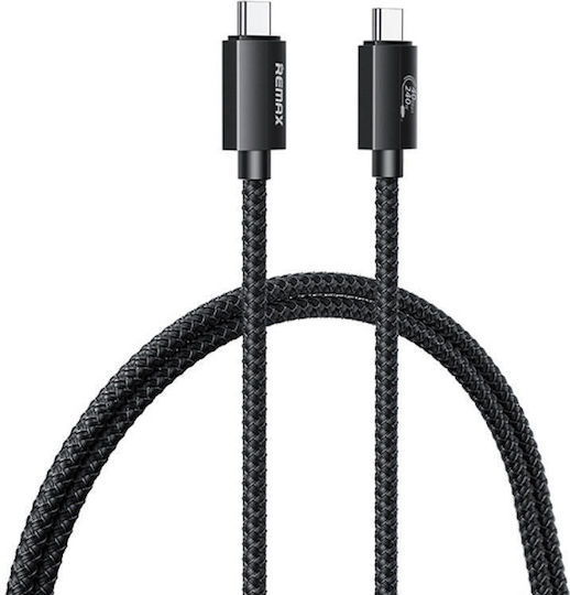 Remax RC-C039 USB 2.0 Cable USB-C male - USB-C 240W PD Μαύρο 1m