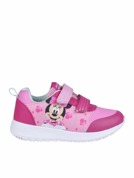 Minnie Mouse Παιδικά Sneakers με Σκρατς Ροζ