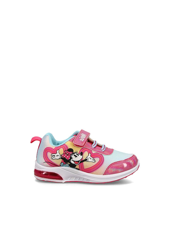 Παιδικά Sneakers mit Klettverschluss & Lichtern Rosa ->