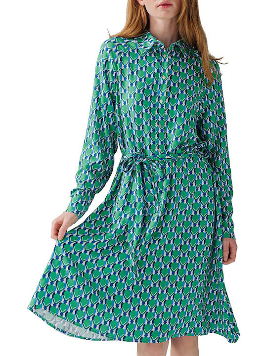 C'est Beau La Vie Summer Mini Shirt Dress Dress Green