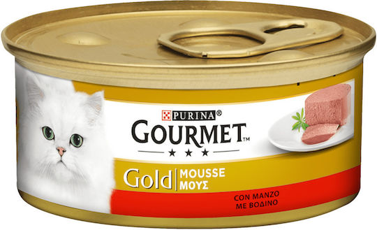 Gourmet Υγρή Τροφή για Ενήλικες Γάτες σε Κονσέρβα με Βοδινό 85gr