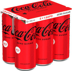 Coca-Cola Zero 330ml 5 + 1 Δώρο