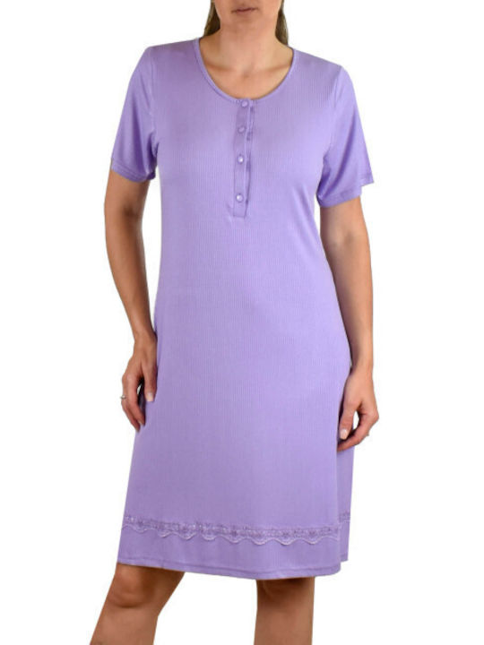 Secret Point Summer Women's Nightdress Purple