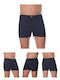 130 Herren Boxershorts Blau 4Packung