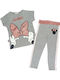 Kids' Set with Leggings Summer 2pcs Gray