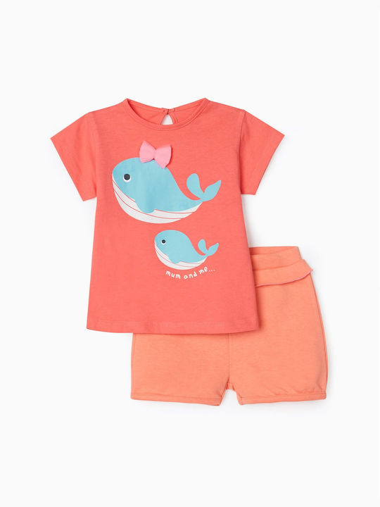 Zippy Kids Set with Shorts Summer 2pcs Orange