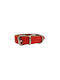 ByLeather Hundehalsband Leder in Rot Farbe Klein 45cm