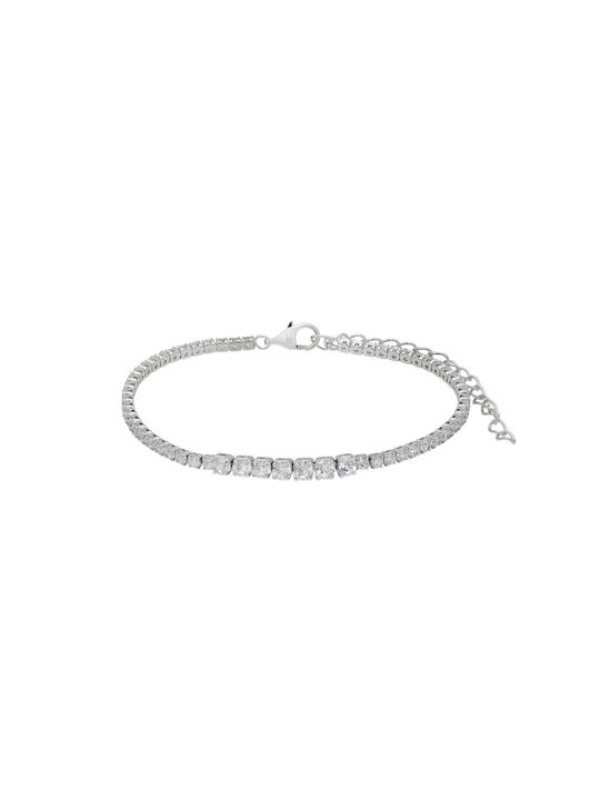 Prince Silvero Armband Riviera mit Design mit Steinen aus Silber mit Zirkonia