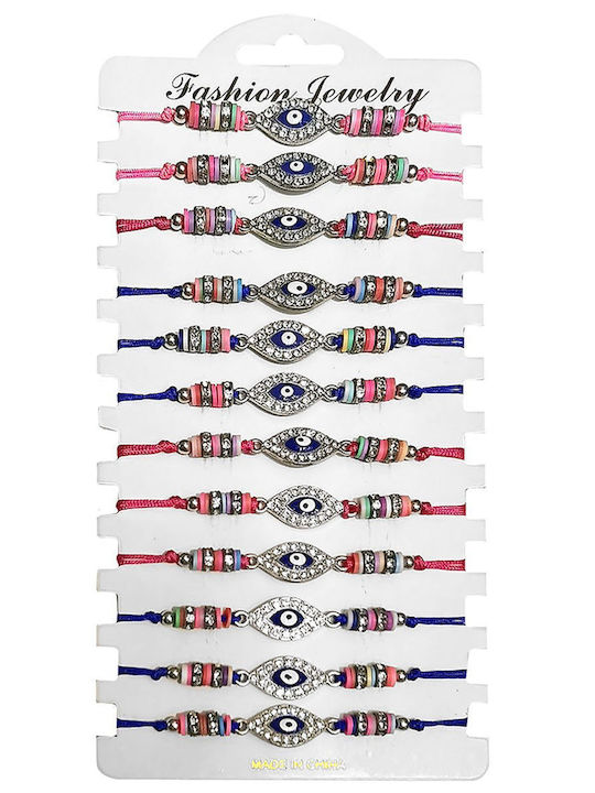 4teen-4ty Damen Armband mit Design Auge mit Perlen