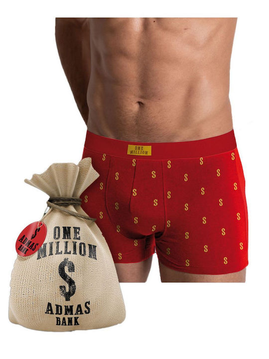 Men's Boxer Red with Patterns