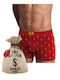 Men's Boxer Red with Patterns