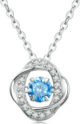 Bamoer Women's Silver Necklace with Zircon BSN257