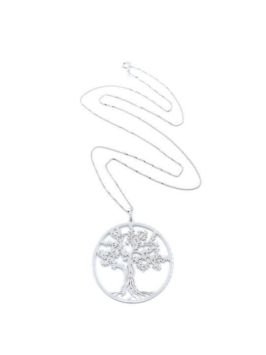 PS Silver Γυναικείο Κολιέ Δέντρο από Ασήμι