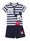 Kids Clothing Set with Shorts Summer 2 Pieces Navy Blue Mickey Mouse