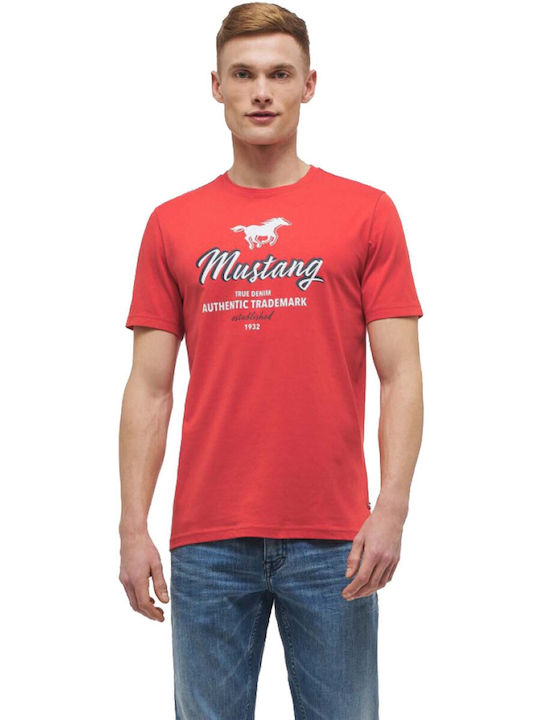 Mustang Men's Short Sleeve T-shirt Red