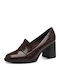 Anatomic Patent Leather Brown Medium Heels