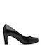 Leder Spitze Zehe Pumps Schwarz