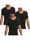Herren Unterhemden in Schwarz Farbe 3Packung