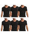 Onurel Men's Short Sleeve Undershirts Black 6Pack 569