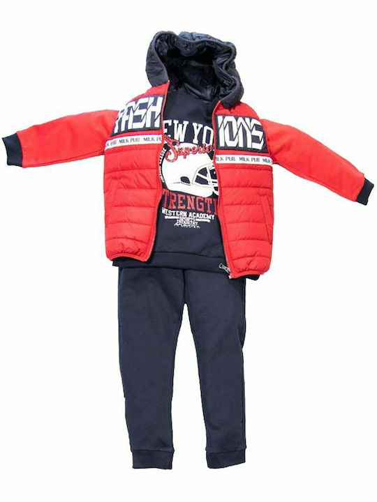 New College Kids Set with Pants & Jacket Winter 3pcs Navy Blue