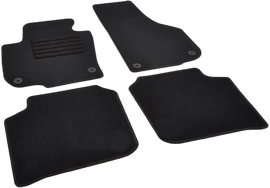 Rigum Σετ Μπροστινά και Πίσω Πατάκια 4τμχ για Skoda Superb 2008 2015 Μαύρα