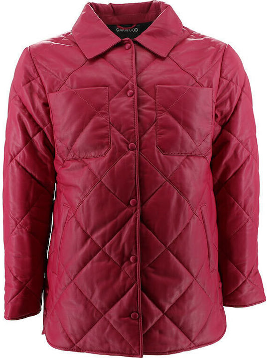 Scurtă Jachetă de femei Puffer Fuchsia