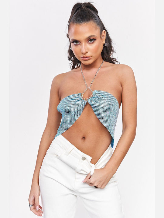 Γυναικείο Crop Top Γαλάζιο