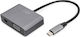 Digitus Converter USB-C male to VGA / mini DisplayPort female Gray 1pcs DA-70825