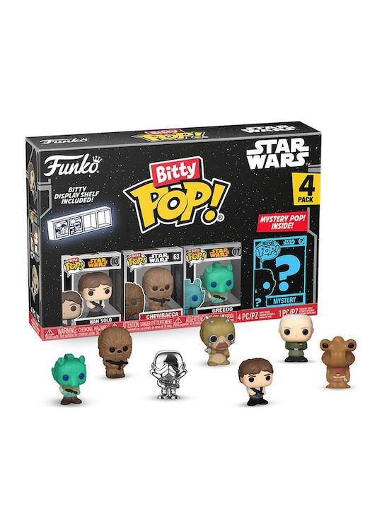 Funko Bitty Pop! Movies: Han Solo, Chewbacca, Greedo & Chase Chase 4τμχ Funko Bitty Pop! Movies: Han Solo, Chewbacca, Greedo & Chase Chase 4τμχ