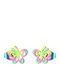 Amalfi Accessories Hypoallergen Kinder Ohrringe Nieten Schmetterlinge aus Stahl