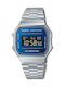 Casio Vintage Iconic Digital Men's Watch 36mm Automatic with Silver Metal Bracelet