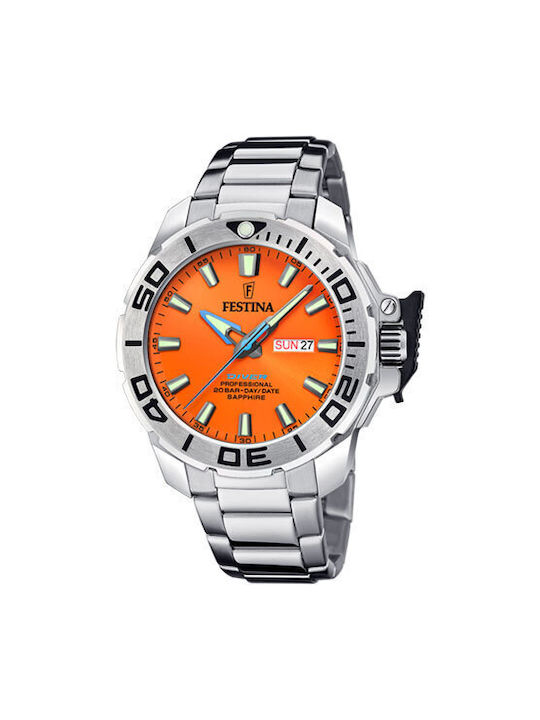 Festina Watch Battery with Silver Metal Bracelet