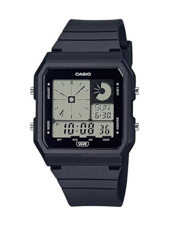 Casio Digital Herrenuhr Batterie mit Schwarz Ka...