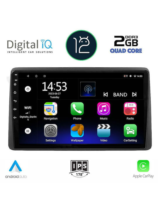 Digital IQ Car Audio System for Nissan Juke 2021> (Bluetooth/USB/AUX/WiFi/GPS/Apple-Carplay) with Touch Screen 10.1"