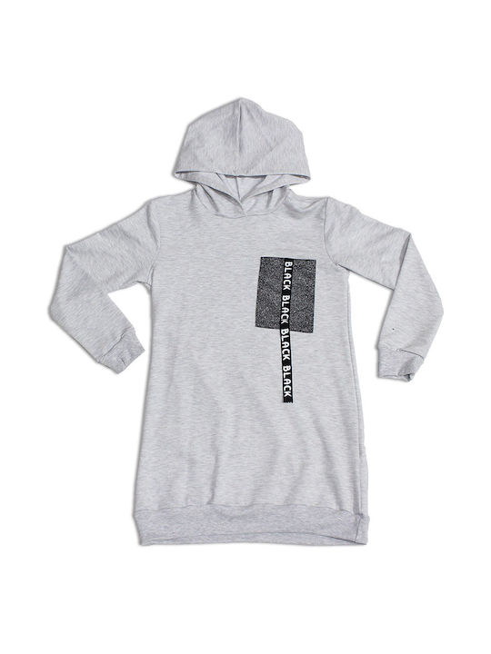 Civil Kids Sweatshirt with Hood and Pocket Gray