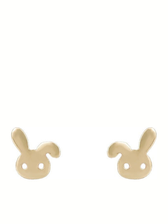 Gold Studs Kids Earrings 14K