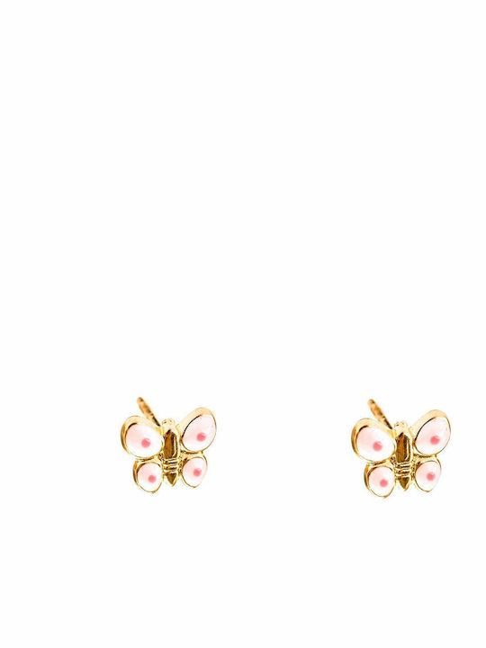 Gatsa Gold Studs Kids Earrings Butterflies 9K