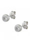 Papoulidis Jewellery Cercei pentru copii Studs cu pietre din Aur alb 9K