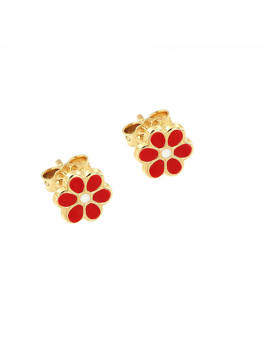 Gold Studs Kids Earrings 14K